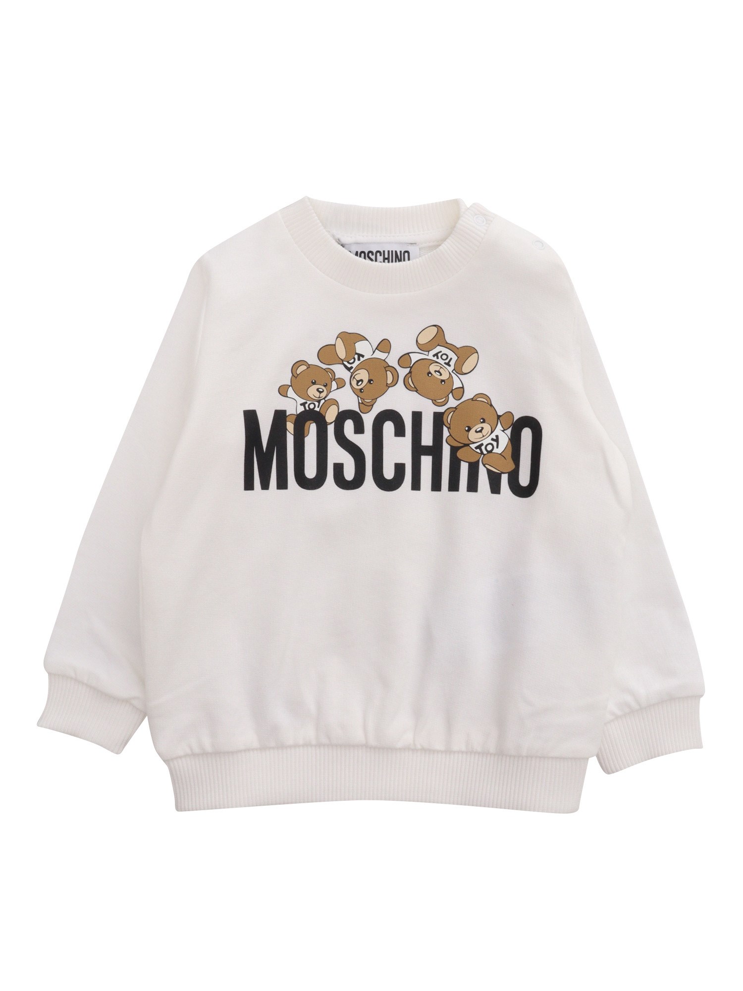 Shop Moschino Kid White Sweatshirt With Print