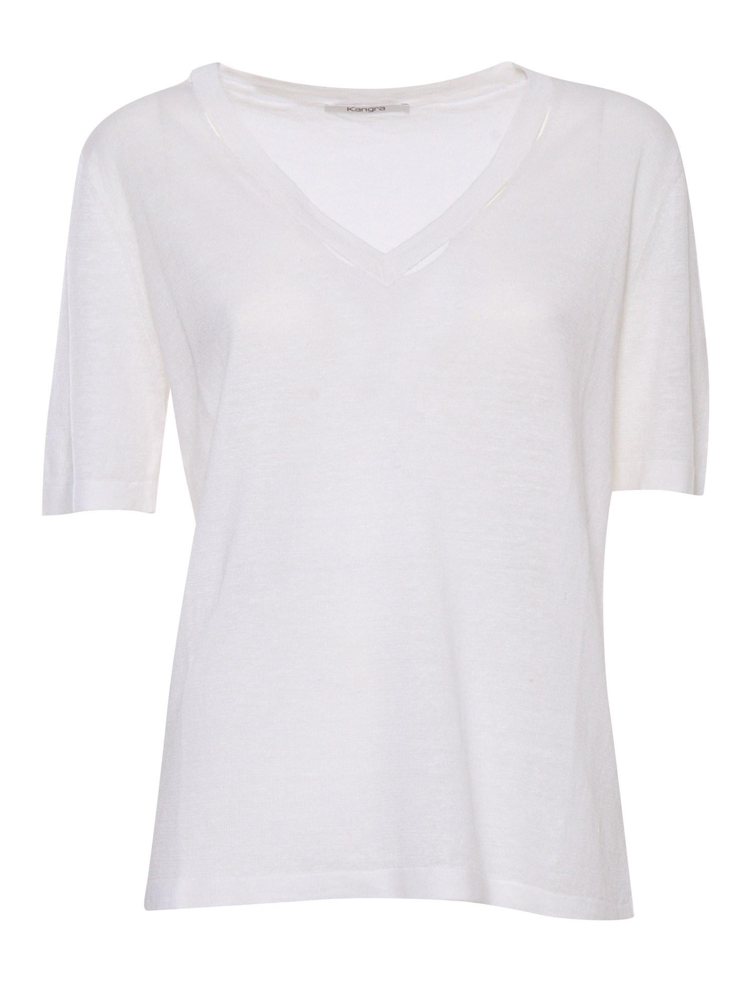Kangra Cashmere White Short-sleeved Shirt
