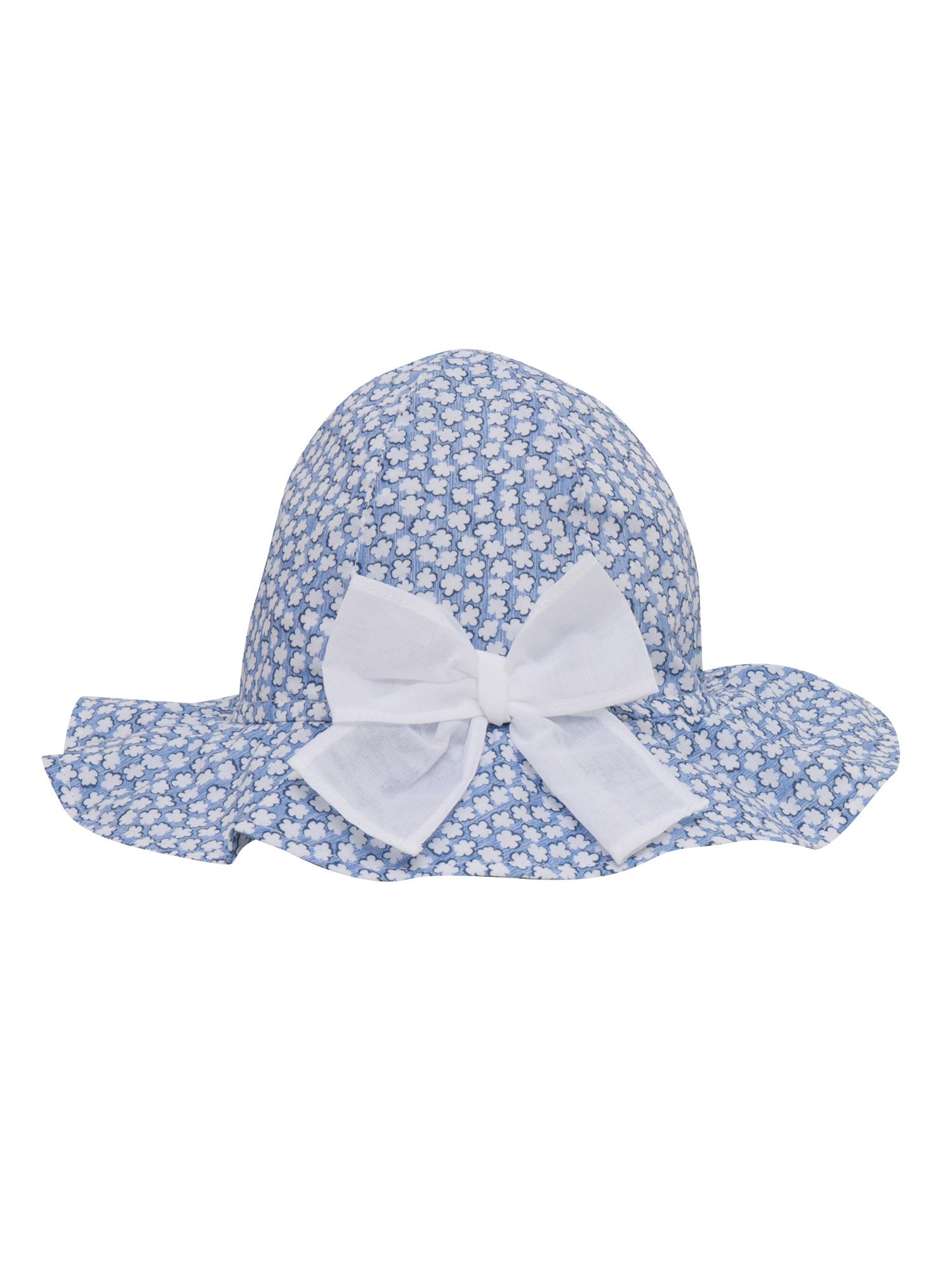 Il Gufo Light Blu Hat With Bow In Blue