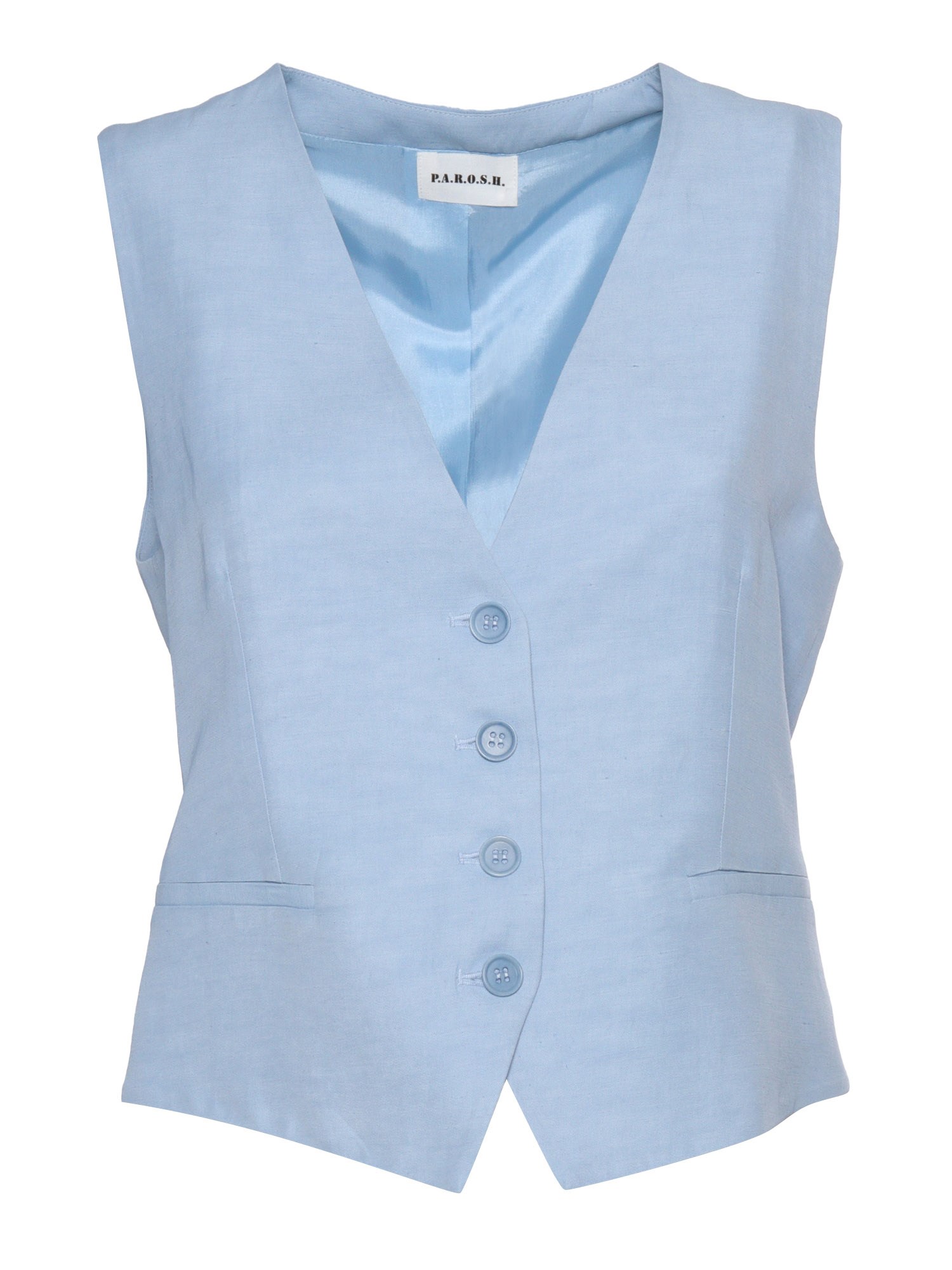 Shop P.a.r.o.s.h Elegant Women's Vest In Light Blue