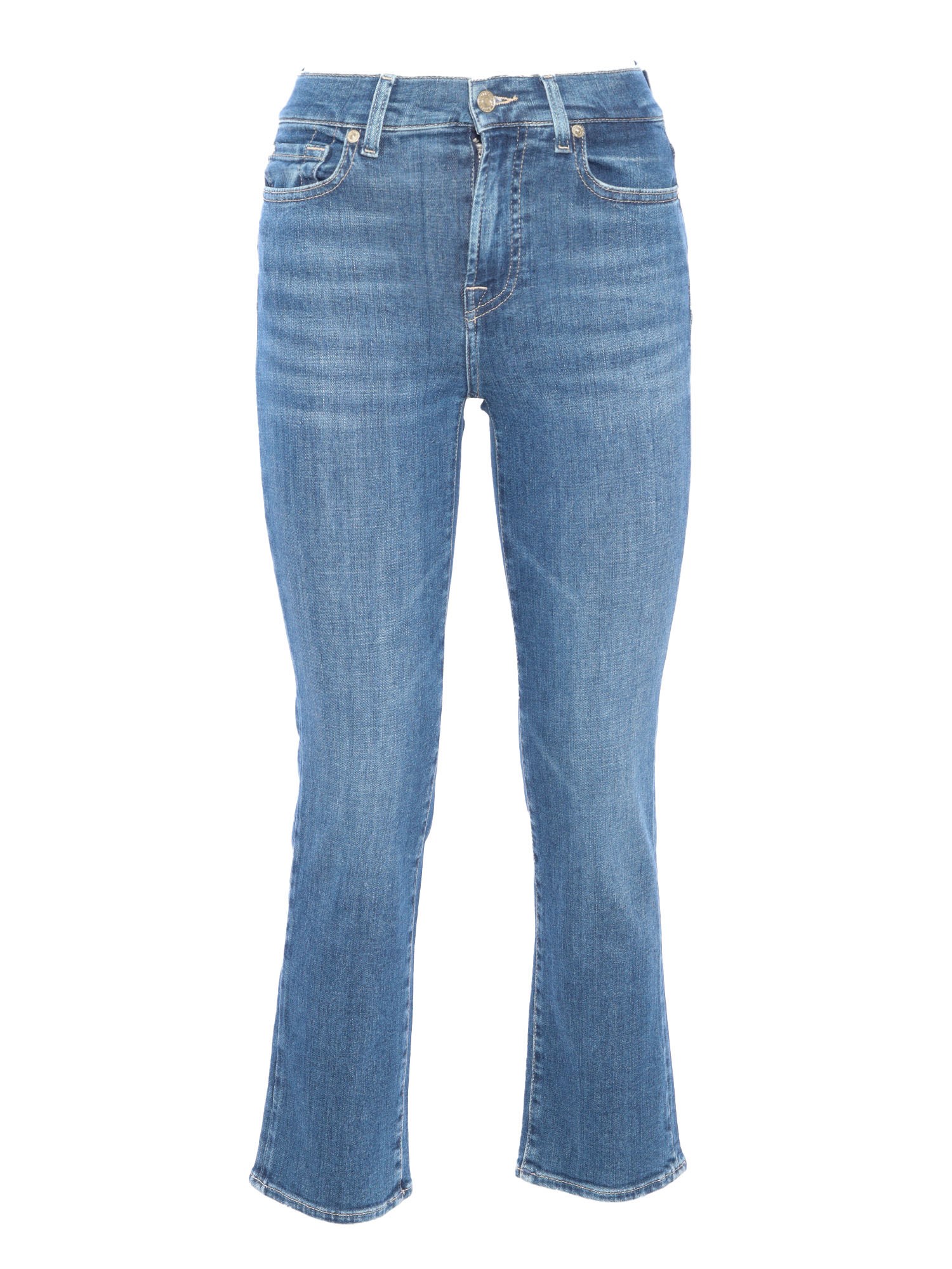 Shop 7 For All Mankind Cropped Women's Jeans. In Blue