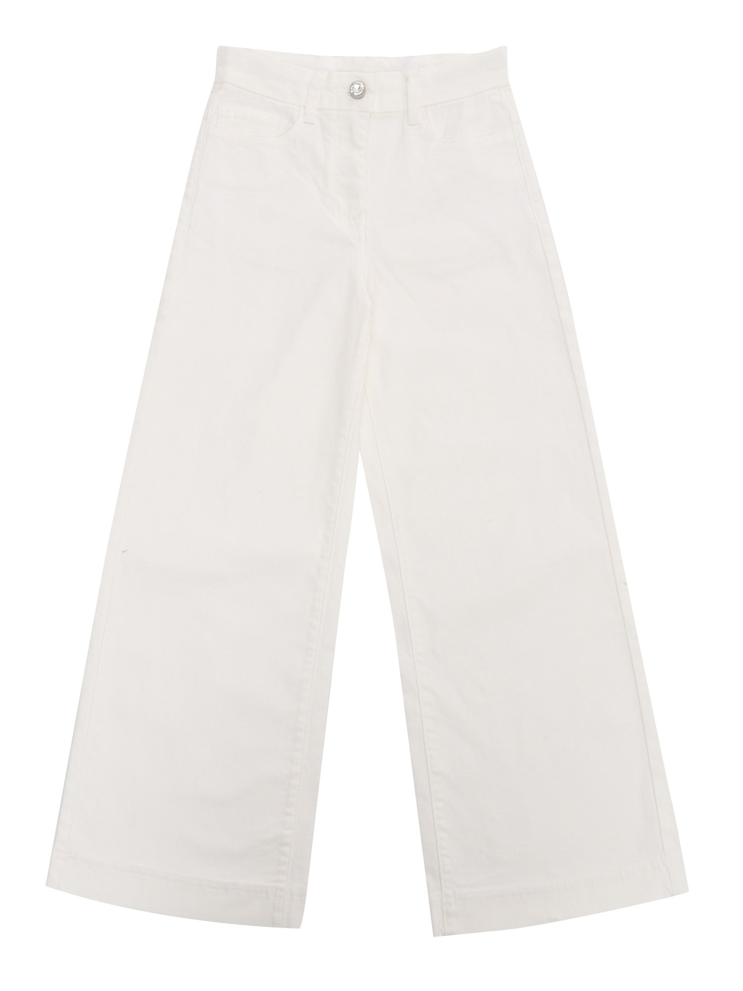 Monnalisa White Cocktail Jeans In Neutral