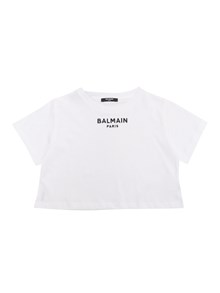 Balmain White cropped t-shirt