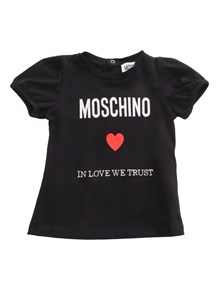 Moschino Kid T-shirt nera con logo