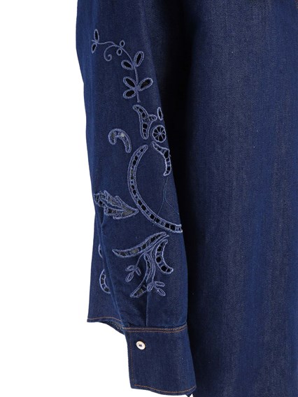 FORTE FORTE Dark blue denim shirt