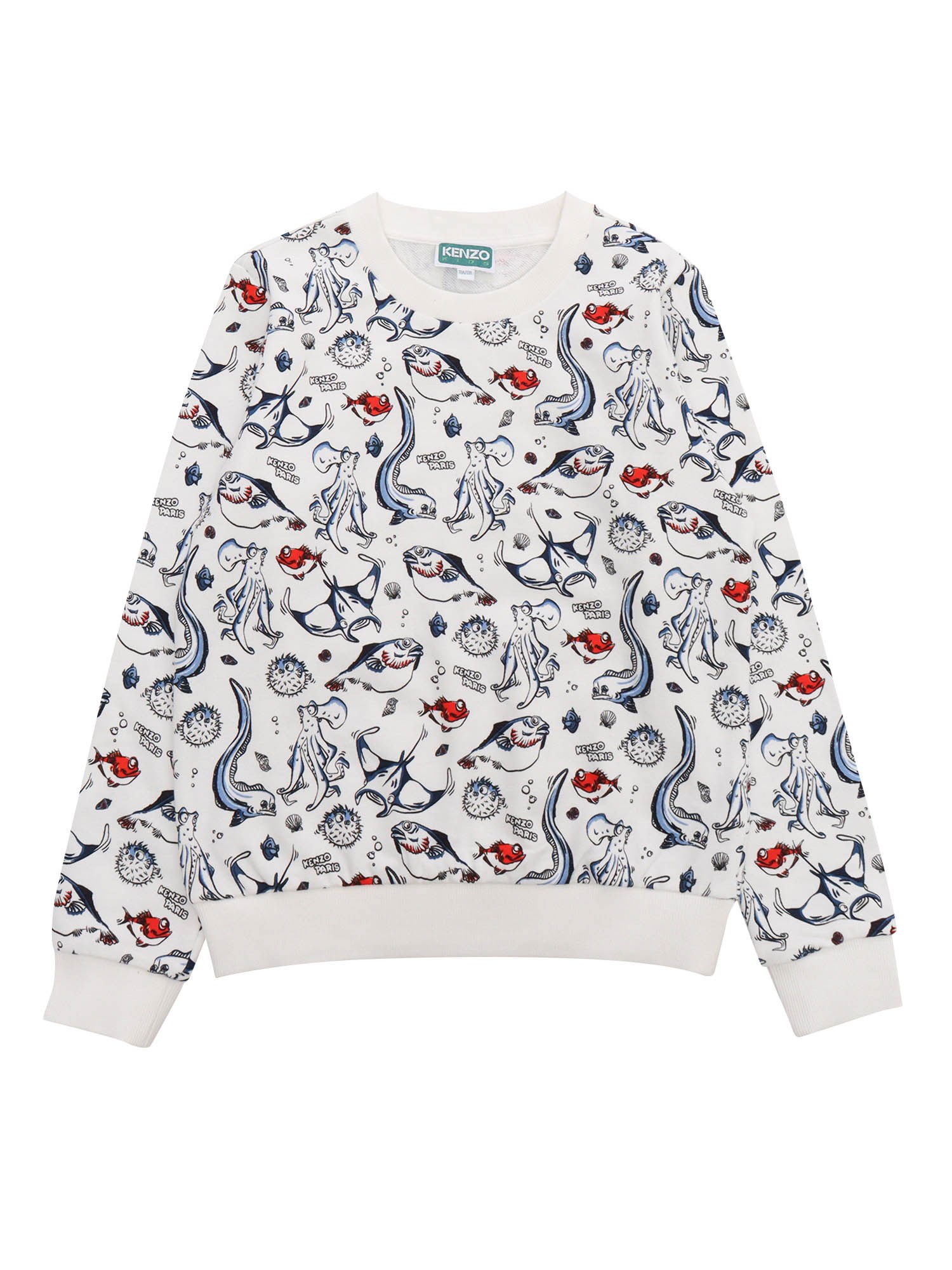 Kenzo Kids' White Sweater With Prints