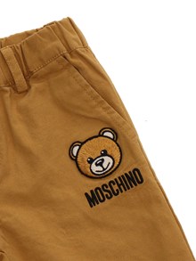 Moschino Kid Brown trousers with logo