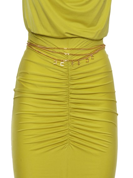 elisabetta franchi Long yellow dress available on www