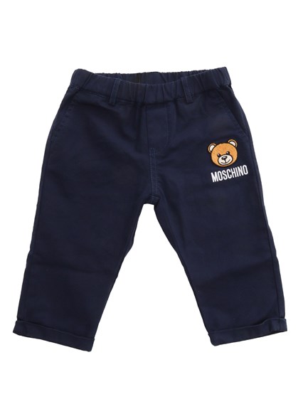 Moschino Kid Blue trousers with logo