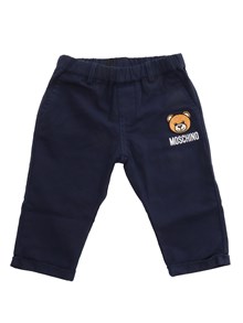 Moschino Kid Blue trousers with logo
