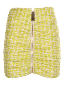 ELISABETTA FRANCHI Yellow skirt with zip