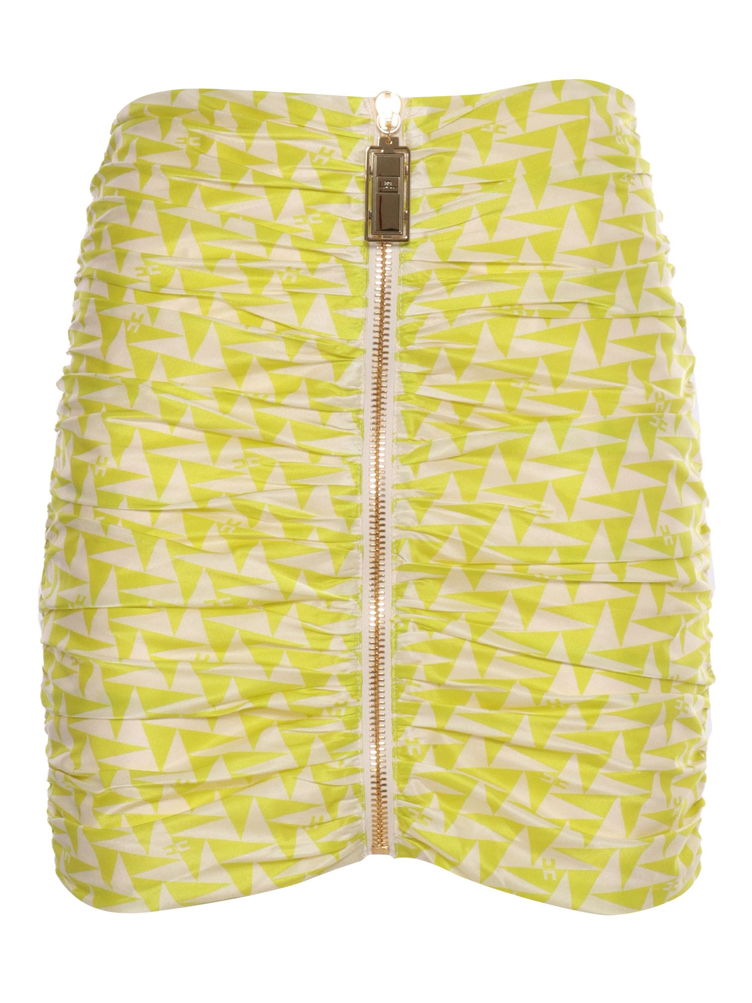 Elisabetta Franchi Yellow Skirt With Zip