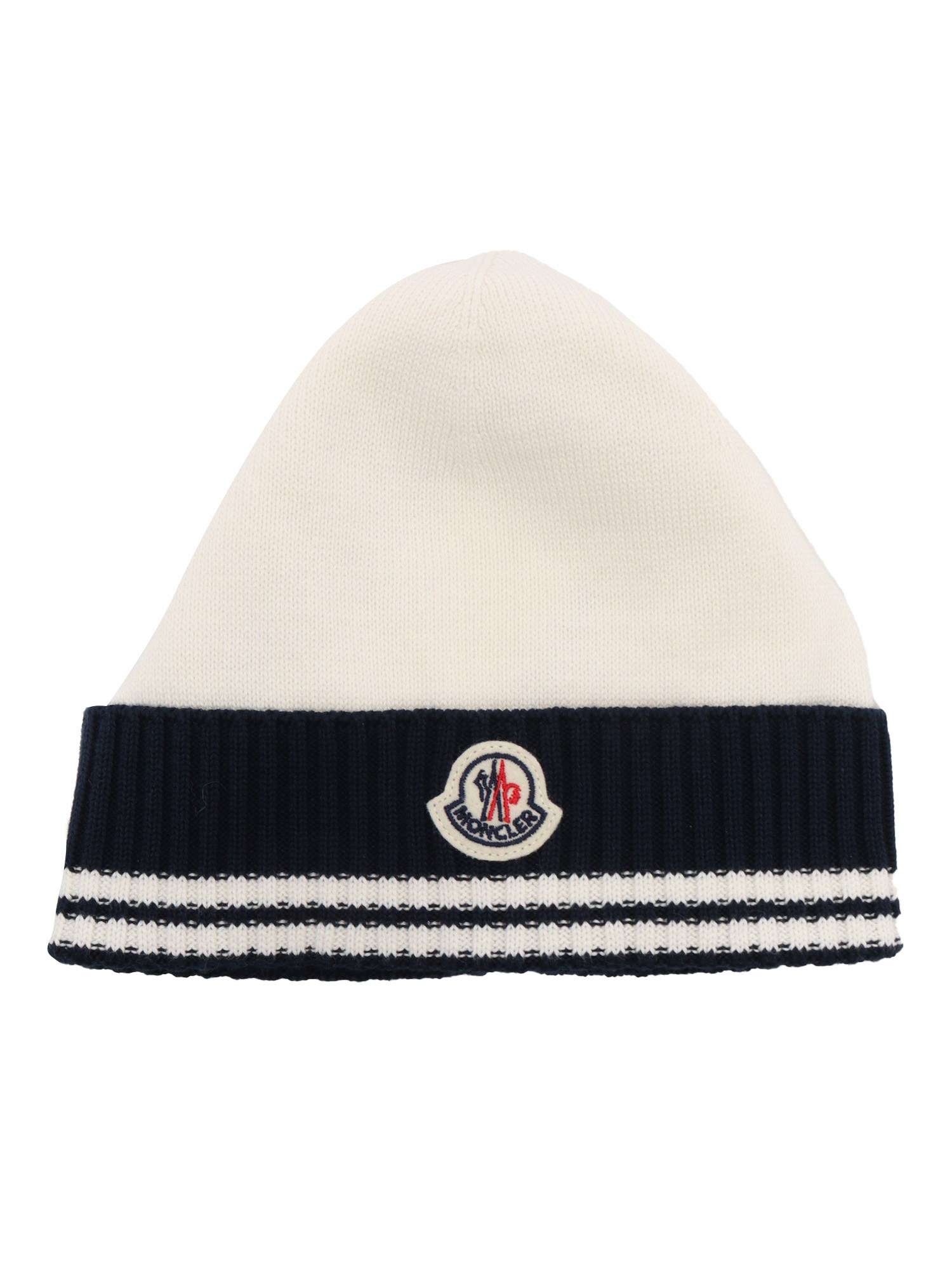 Moncler Baby Beanie With Logo In Black