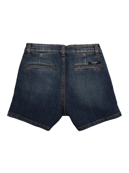 Balmain Black denim shorts