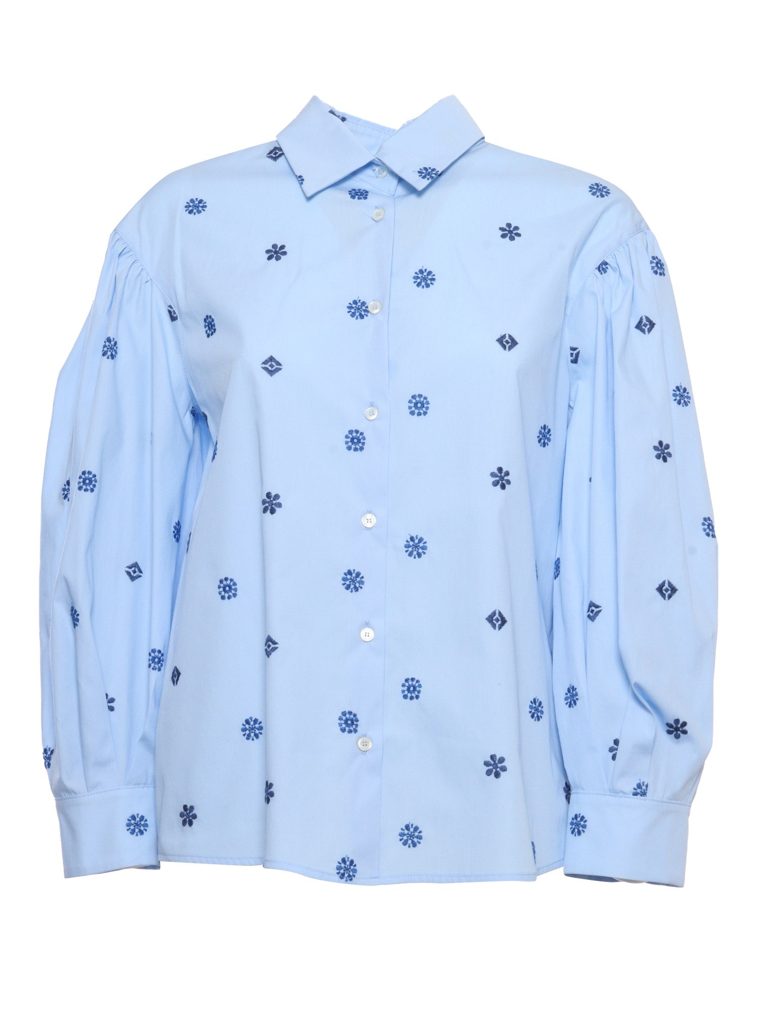 Max Mara Villar Light Blue Cotton Shirt