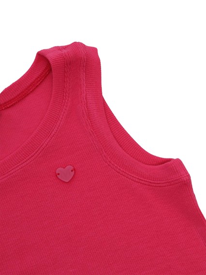 Monnalisa Canotta fucsia a costine