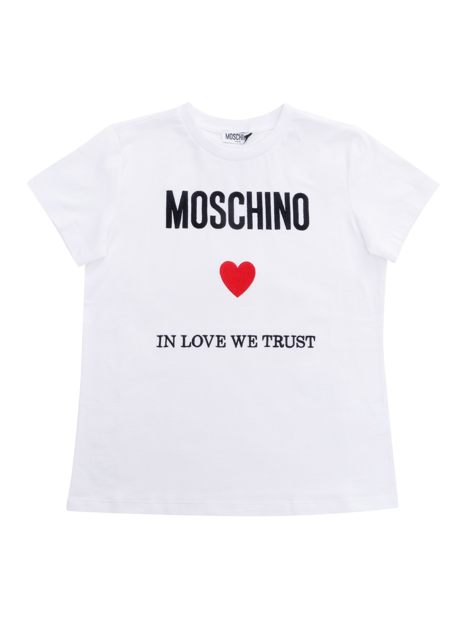Shop Moschino Kid White T-shirt With Logo