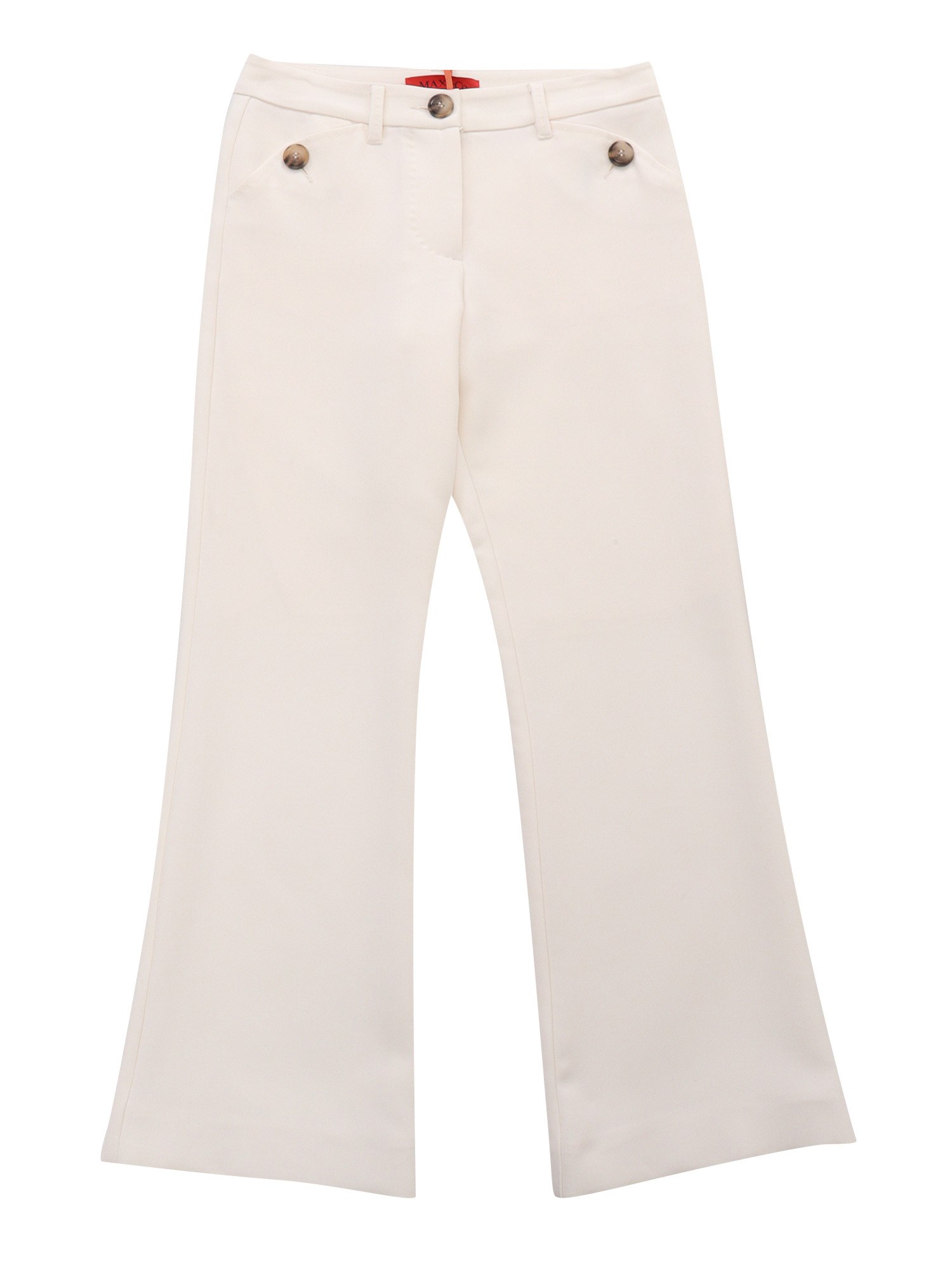 Max & Co Flared Trousers In White