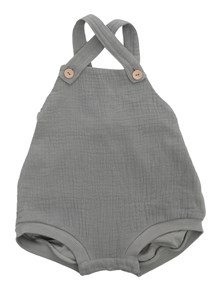 One More In The Family Short gray romper