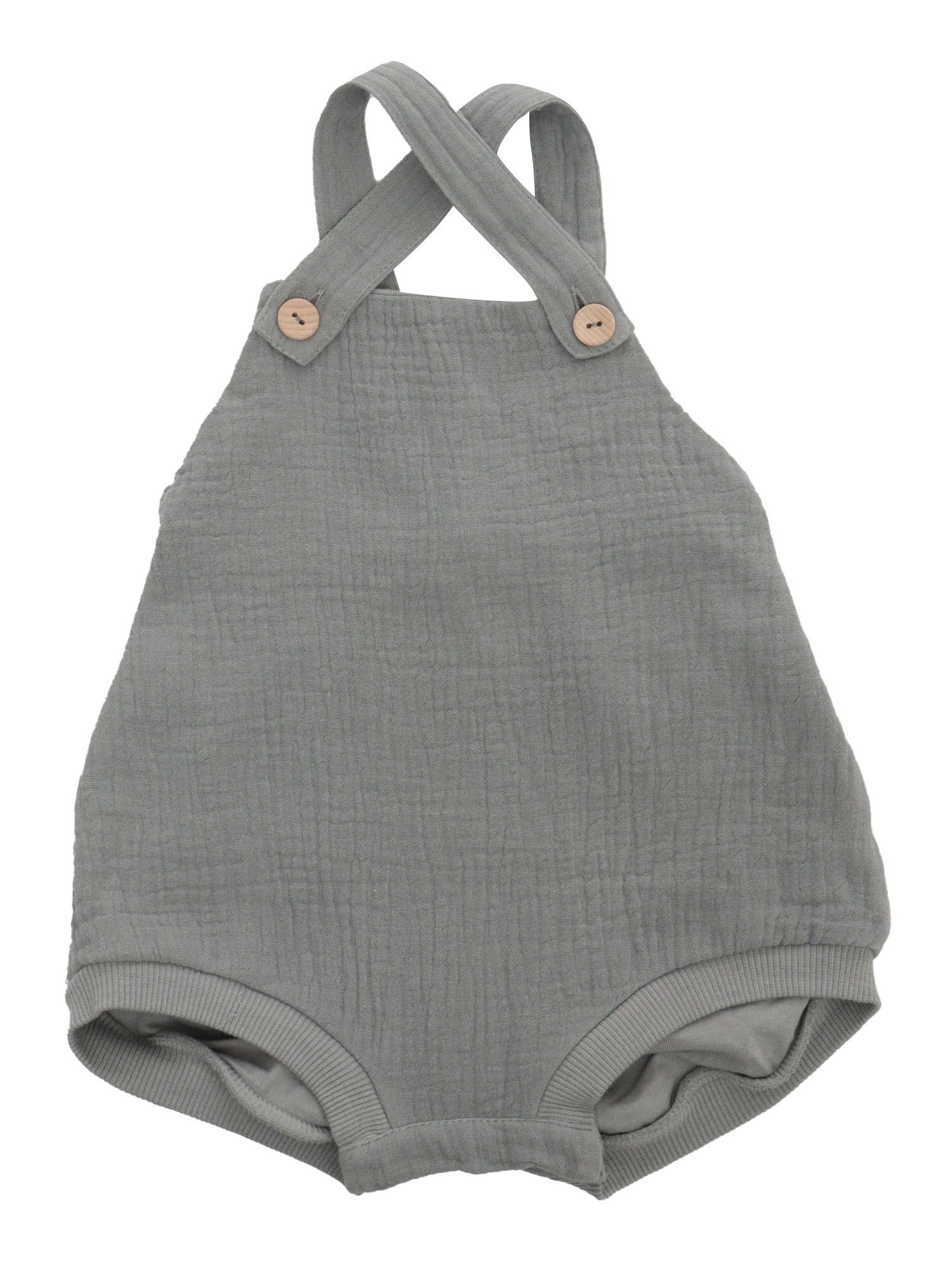 One More In The Family Short Grey Romper