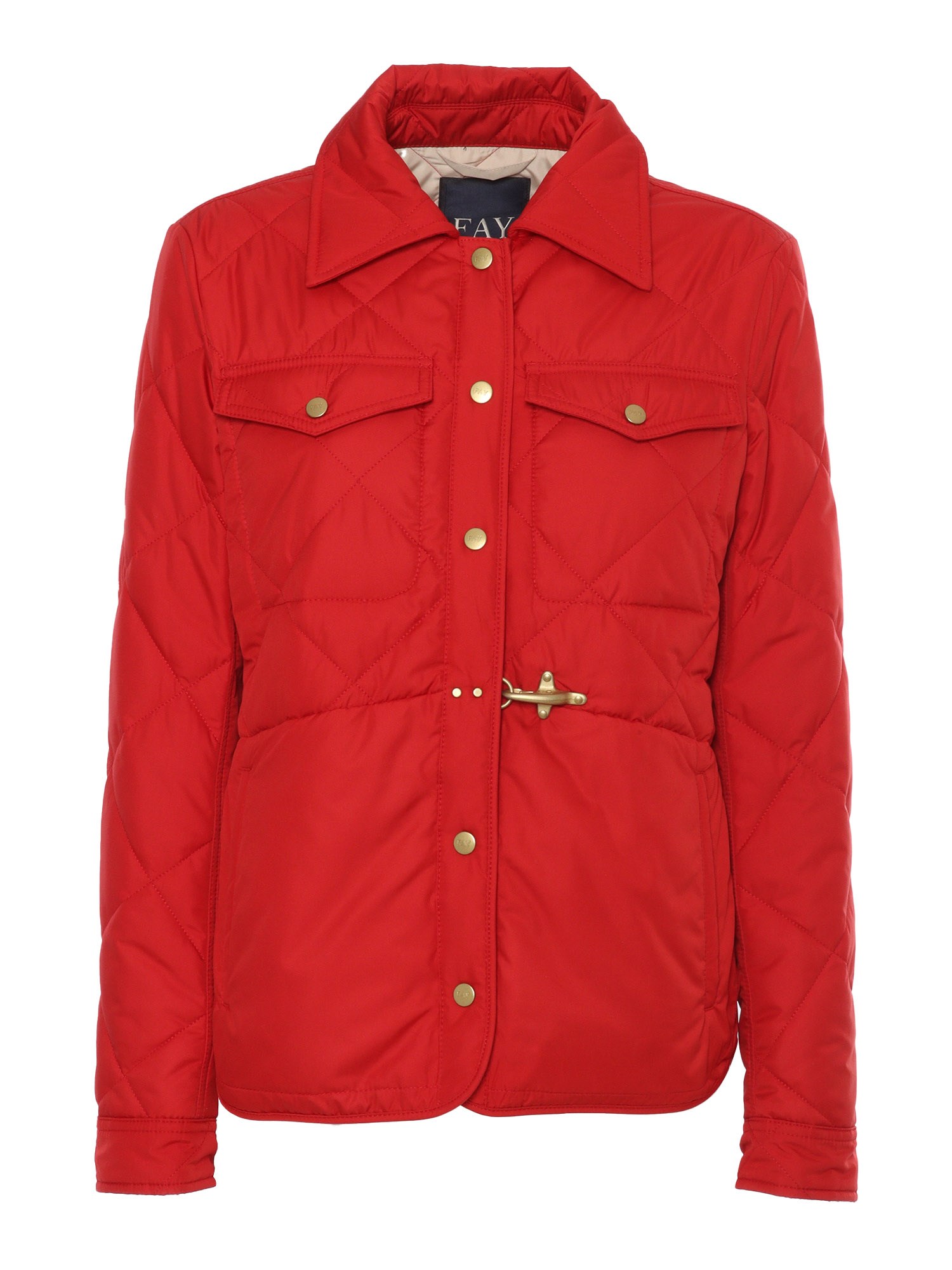 Shop Fay Red Quilted Jacket
