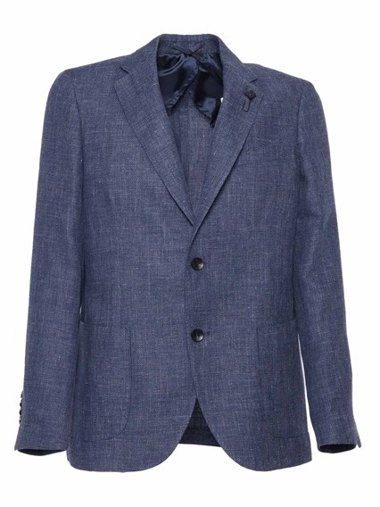 Lardini Blue single-breasted jacket
