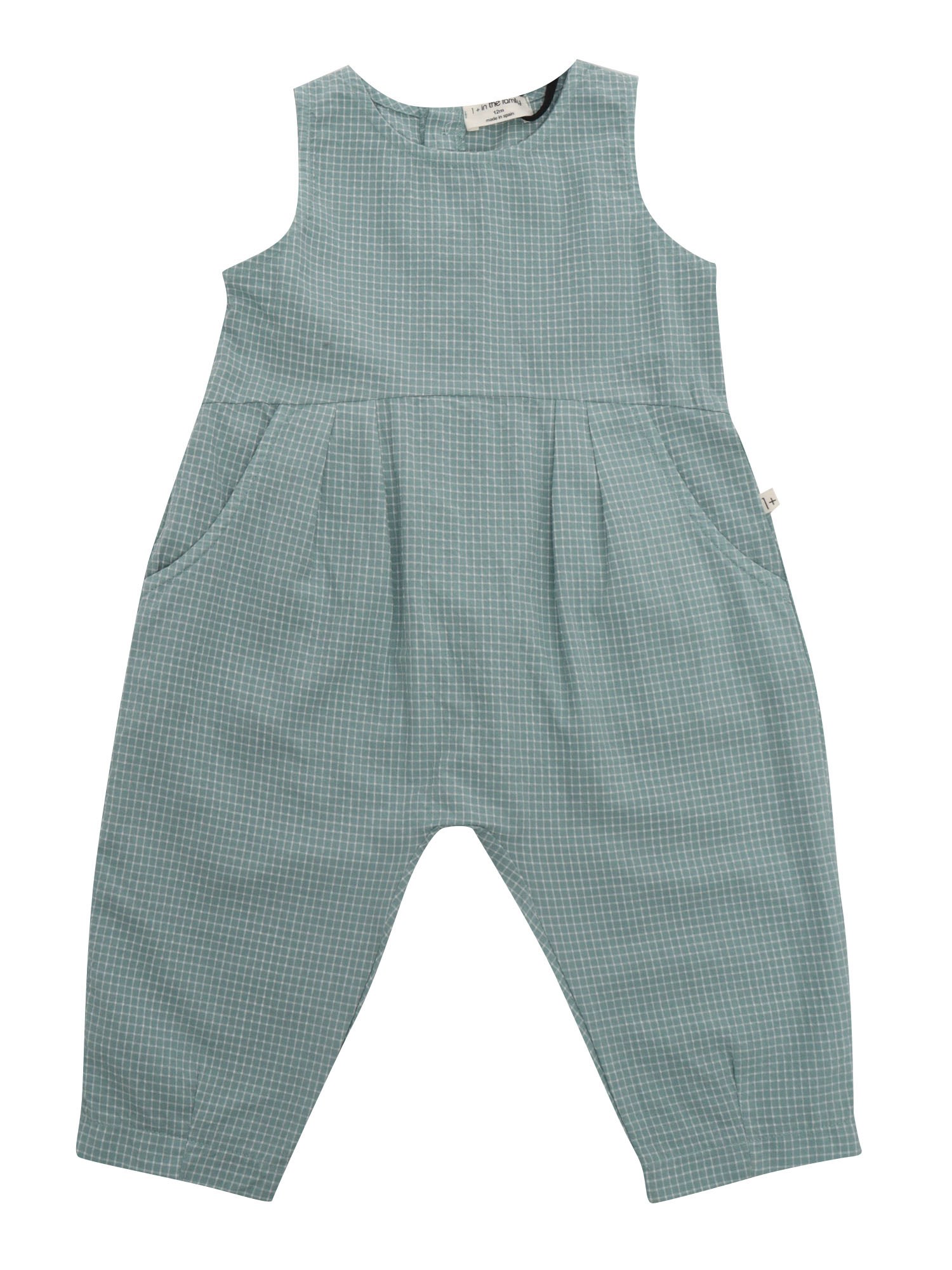 One More In The Family Dark Green One-piece Suit In Gray
