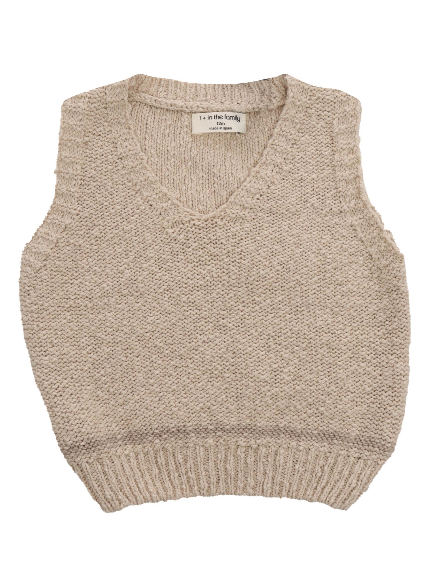 One More In The Family Kids' Brown Knitted Waistcoat
