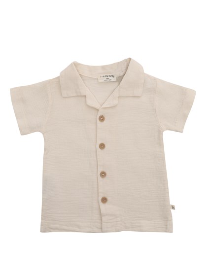 One More In The Family Beige shirt