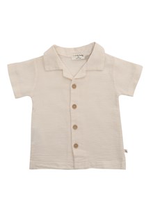 One More In The Family Beige shirt