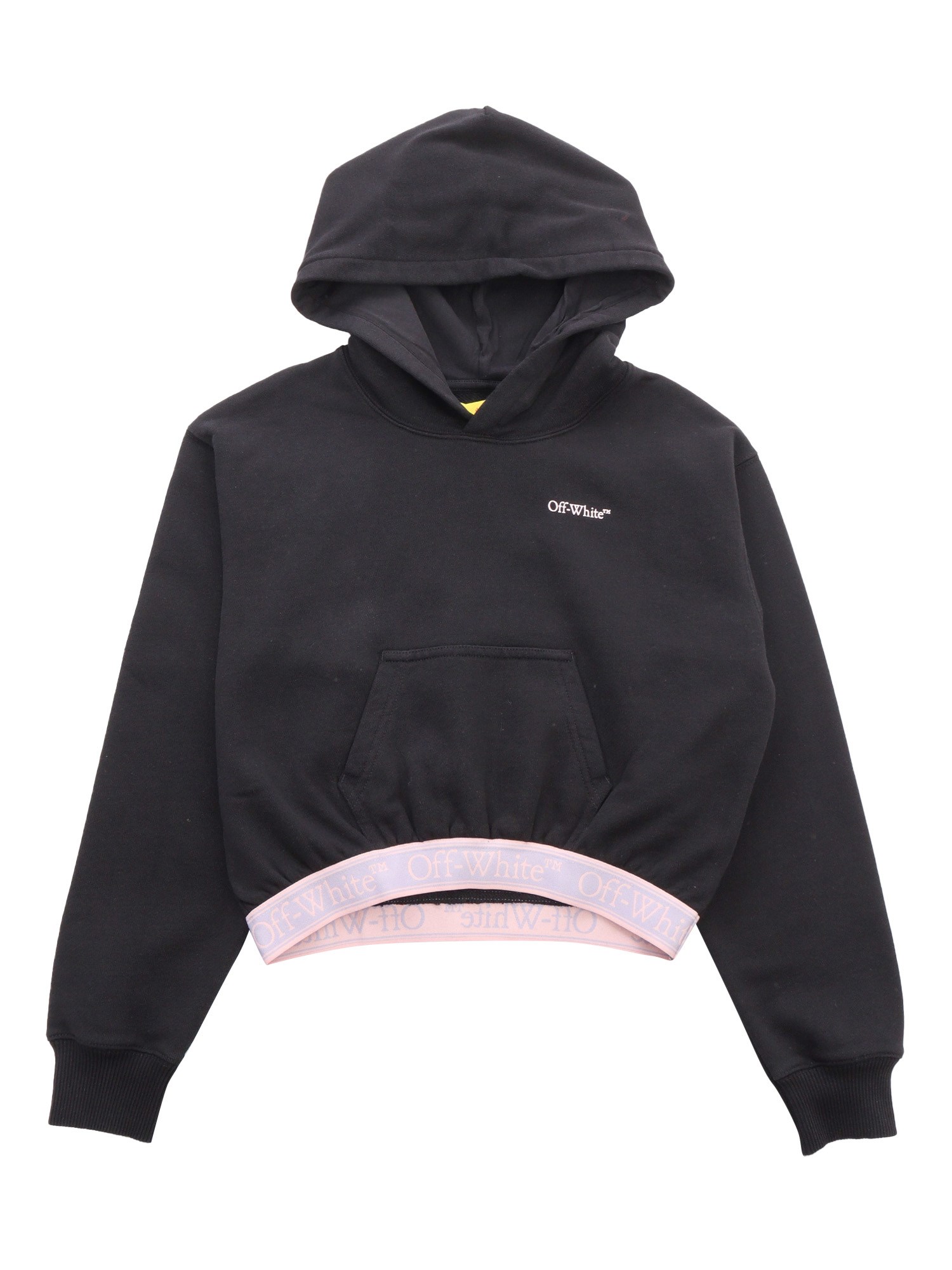Shop Off-white Black Cropped Sweatshirt