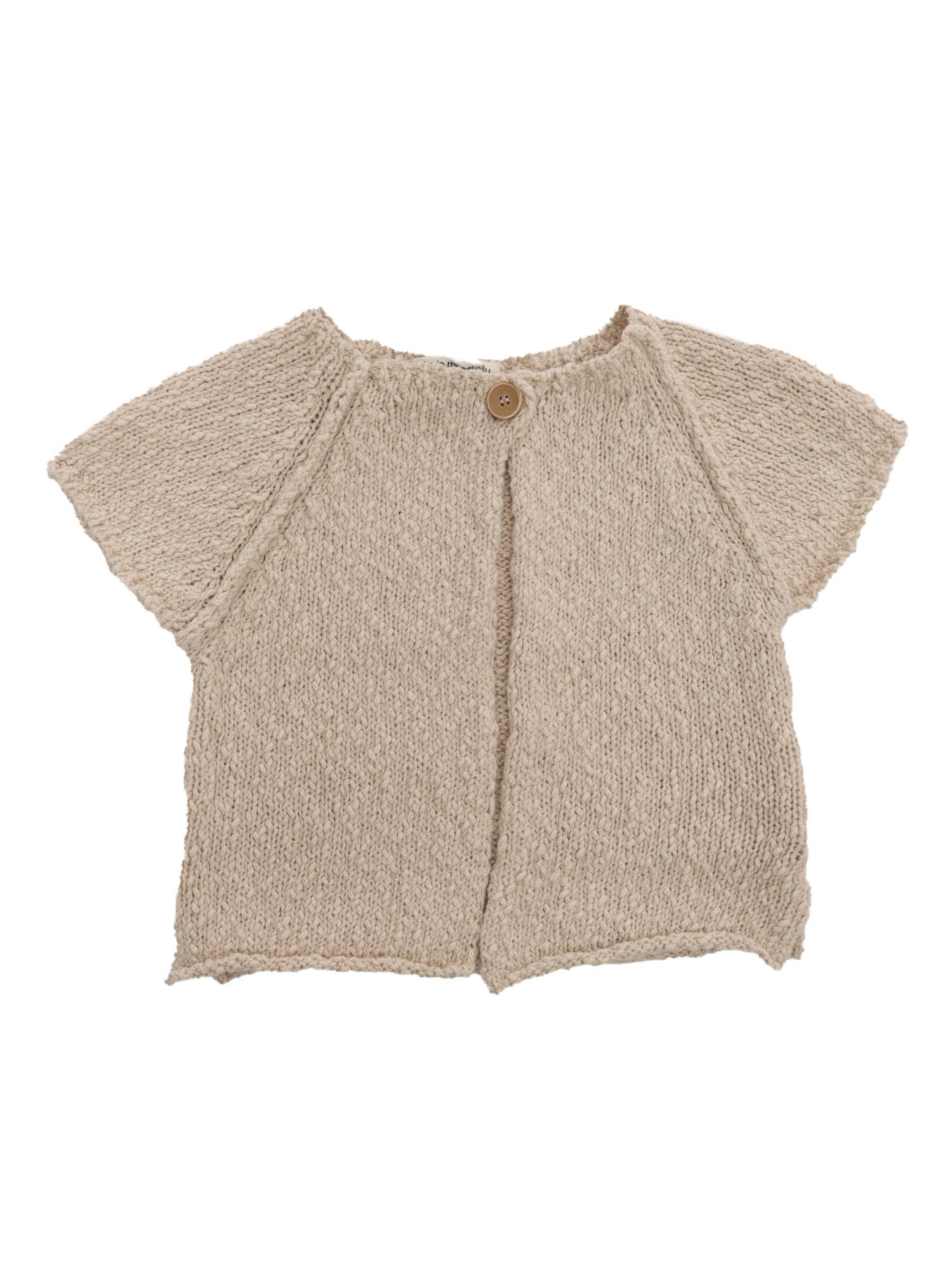 One More In The Family Sleevless Jumper In Beige