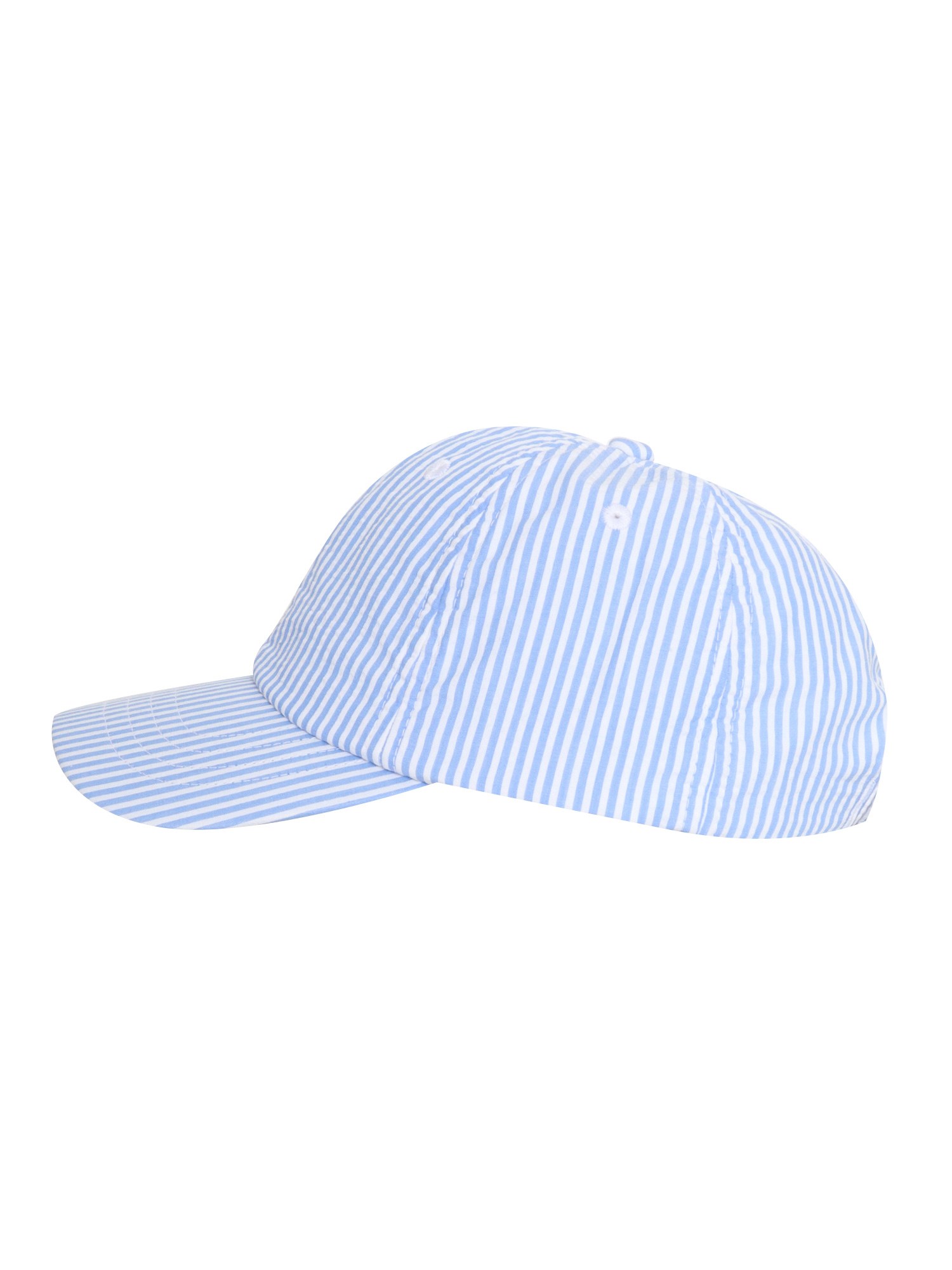Polo Ralph Lauren Striped Cap With Logo In Blue
