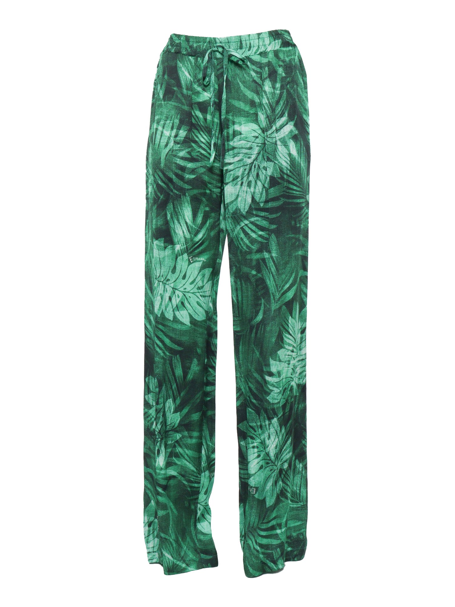 Shop Ermanno Firenze Soft Foresta Trousers In Green