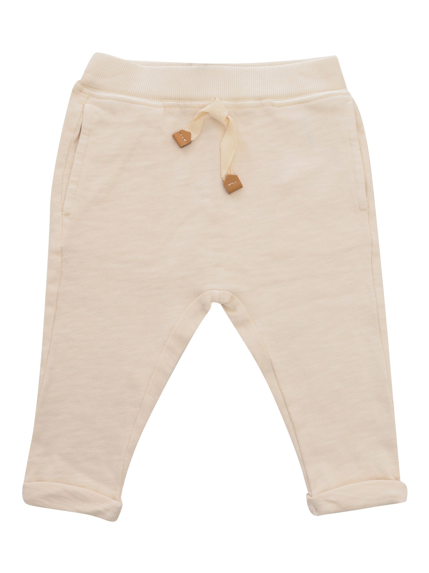 One More In The Family Cream Joggers In Pink