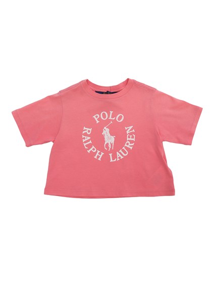 POLO RALPH LAUREN Pink cropped t-shirt