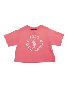 POLO RALPH LAUREN Pink cropped t-shirt