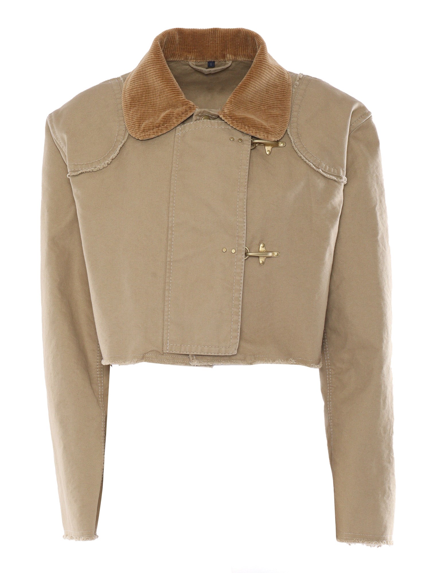Fay Beige Cropped Jacket In Beige