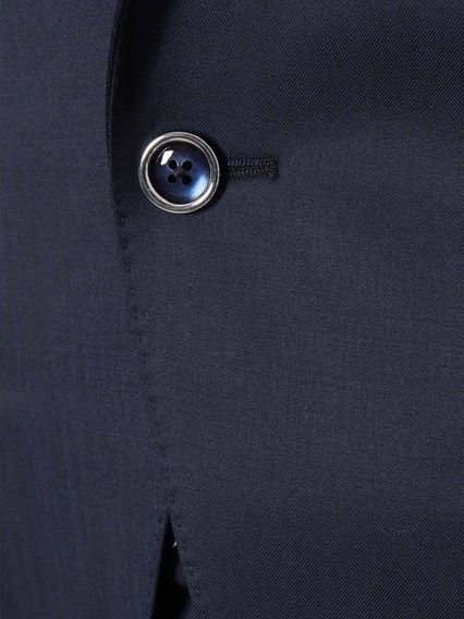 LUIGI BIANCHI Blue satin suit