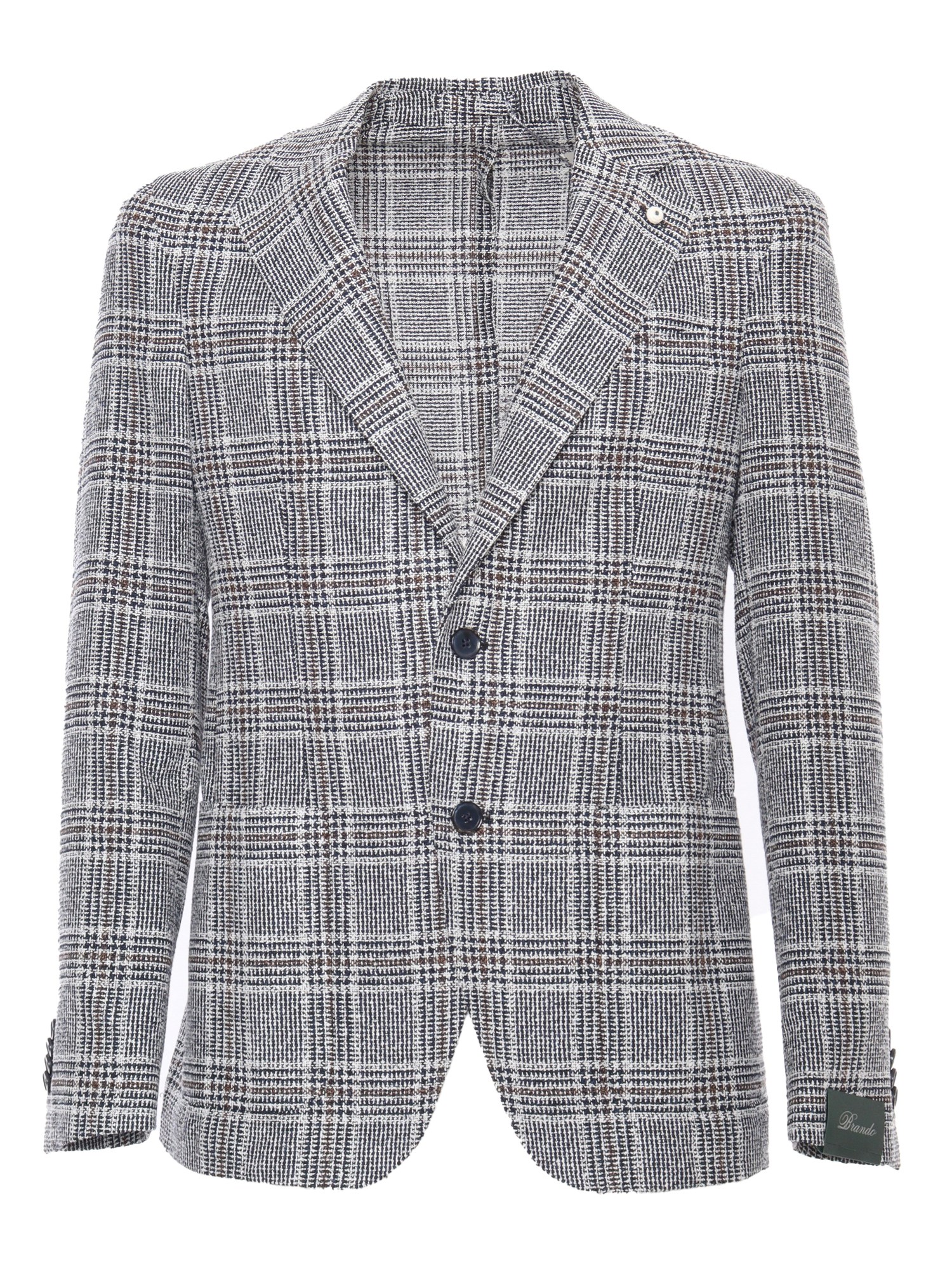 Shop Brando-lubiam Plaid Patterned Blazer In Blue