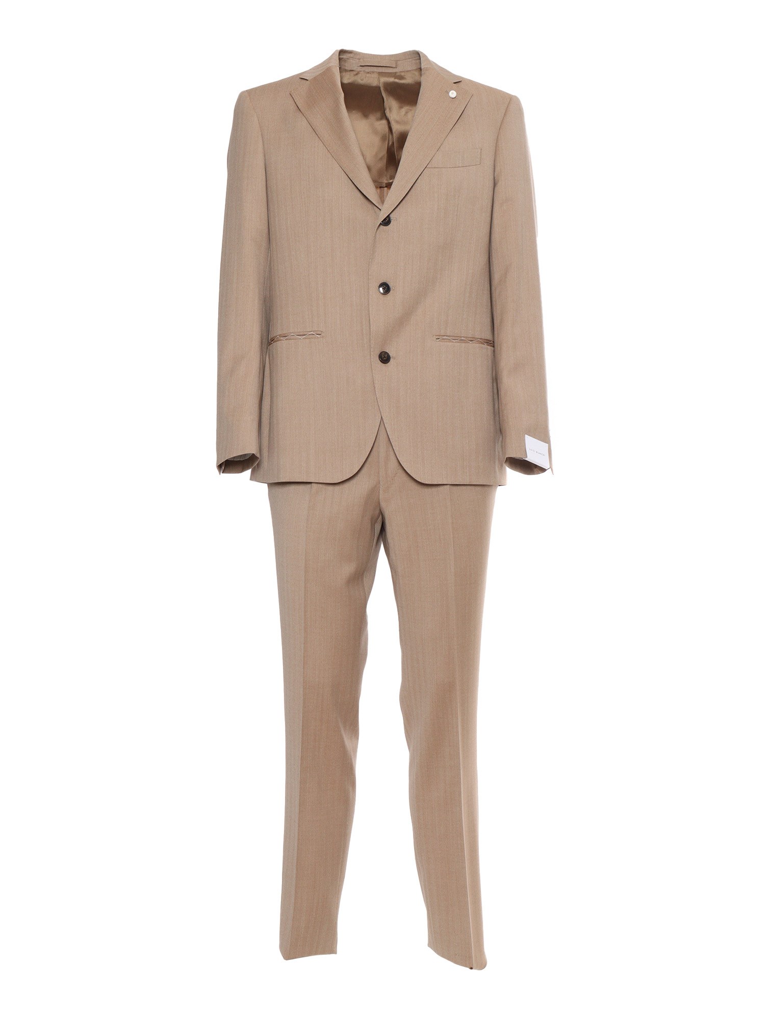Shop Luigi Bianchi Brown Men's Suit