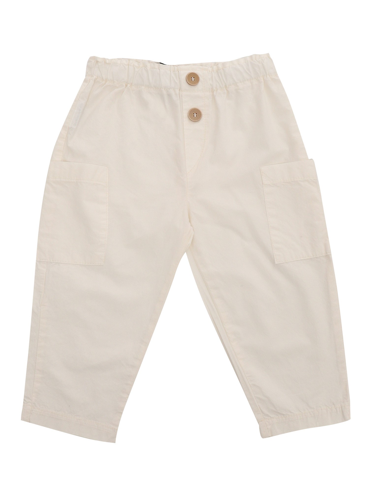 One More In The Family Cream Trousers In White
