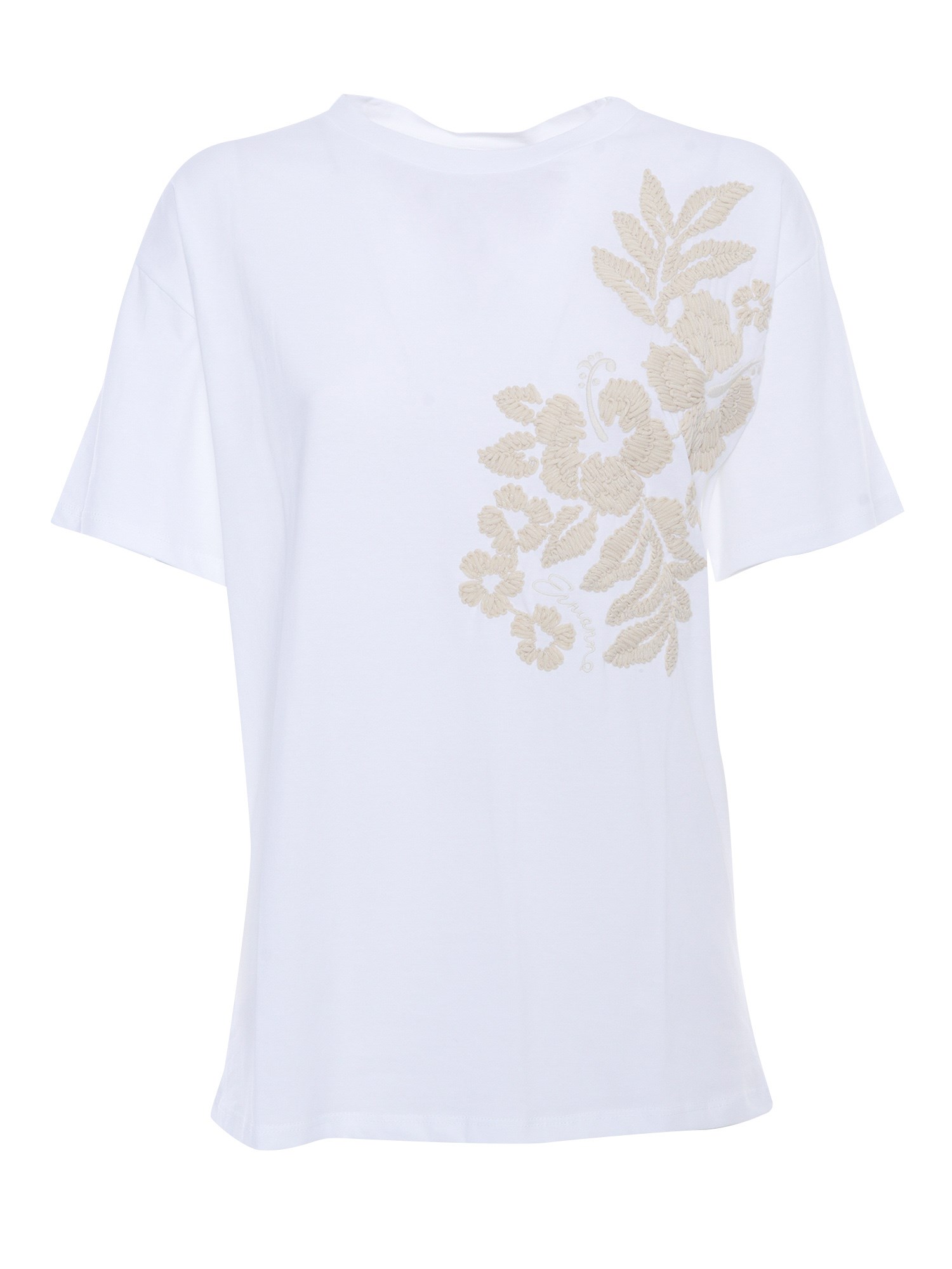 Ermanno Firenze White Emroidery T-shirt