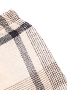 One More In The Family Tartan patterned trousers