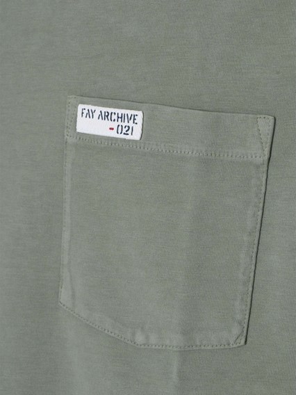 Fay Green military t-shirt