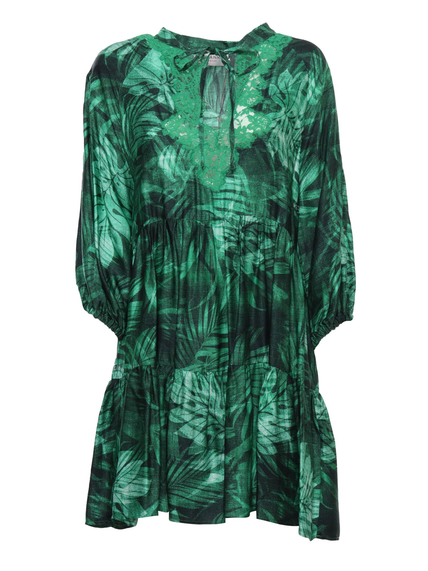 Shop Ermanno Firenze Green Dress Foresta