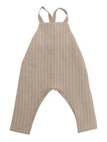 One More In The Family Beige pinstriped suit