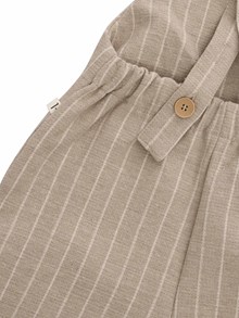 One More In The Family Beige pinstriped suit