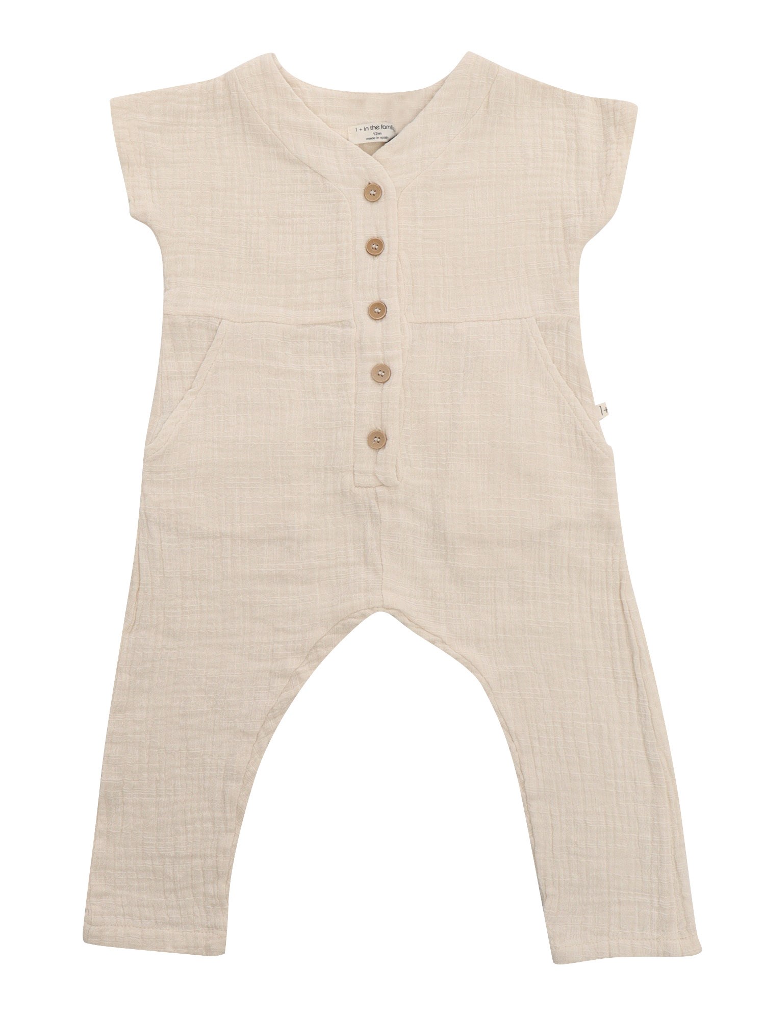 One More In The Family Beige Romper