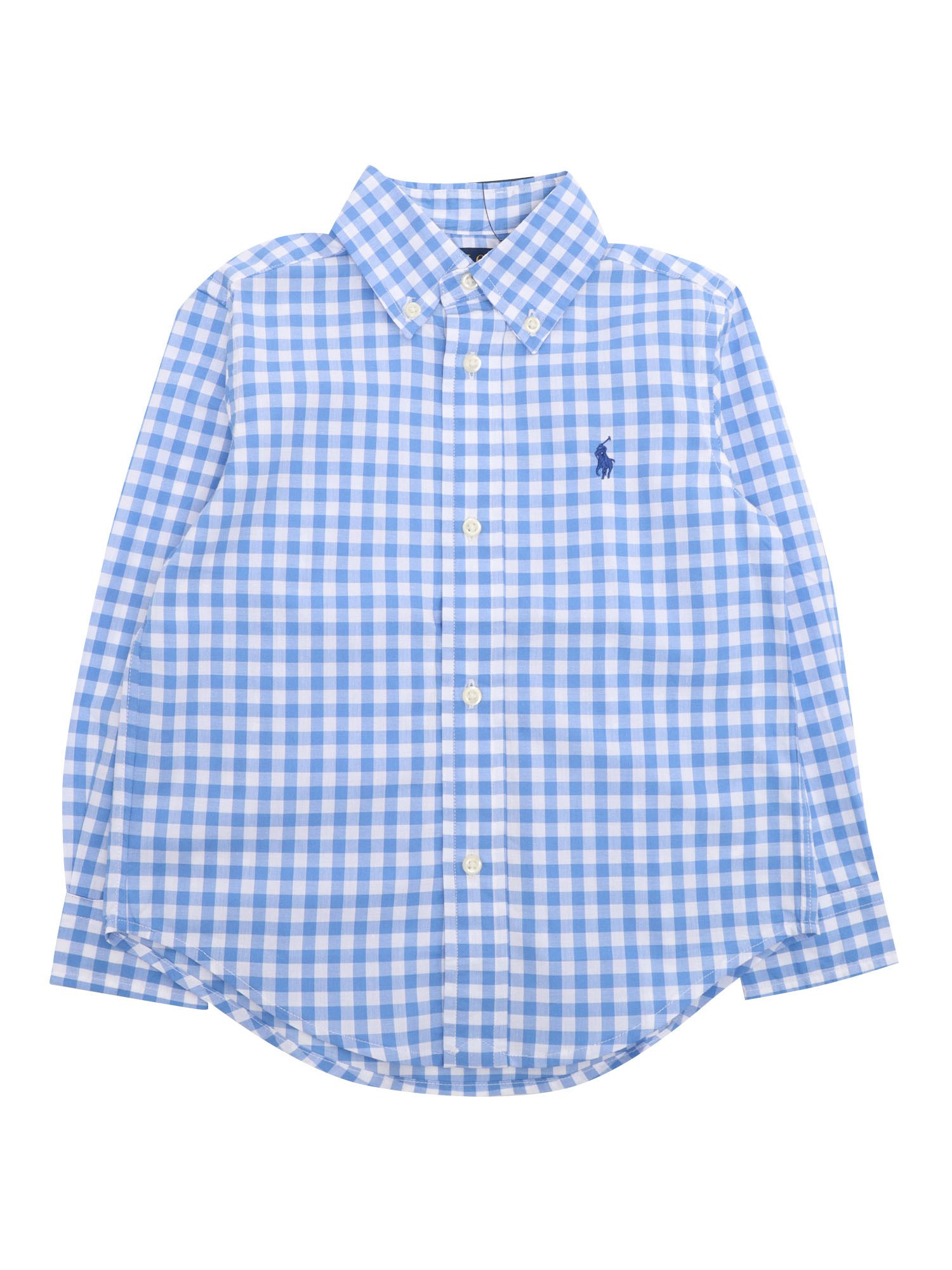 Polo Ralph Lauren Checked Shirt With Logo In Blue